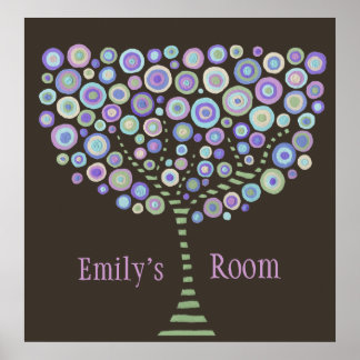Poster da Parede da Sala de Nomes Personalizados d