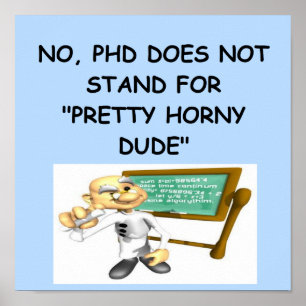 Poster da piada do Phd