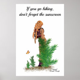 Poster da Pinup Girl do Hiker Redhead