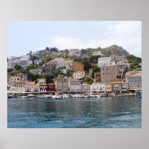 Poster da piscina da ilha do Hydra