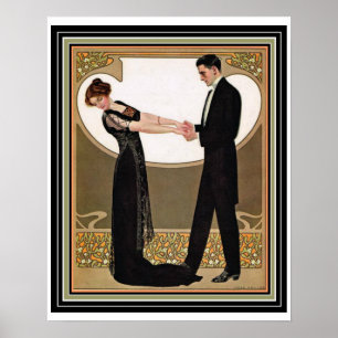 Póster Da "poster 16 x 20 primeira dança" do art deco