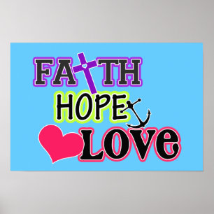 Póster Da "poster de ICOR 13 do amor da esperança fé"
