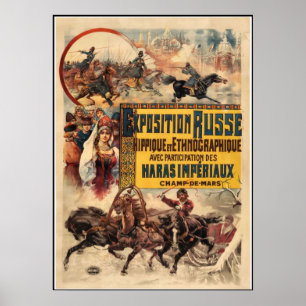 Póster Da "poster de Russe exposição" do vintage