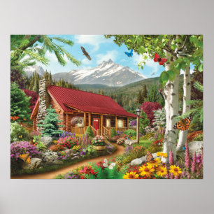 Póster Da "poster do Hideaway montanha" de Alan Giana