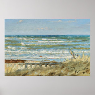Poster Da praia de Hornbæk, PS Kroyer