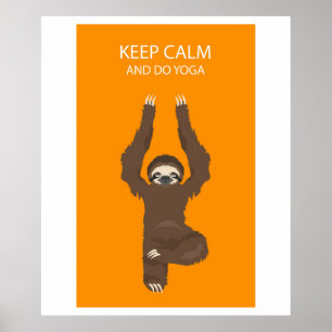 Poster da preguiça da ioga