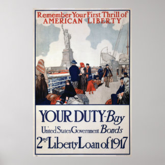 poster da Primeira Guerra Mundial de 40x60