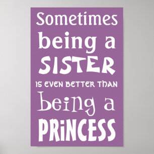 Poster da princesa para irmãs