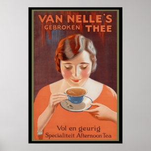 Poster da propaganda de Chá de Van Nelle