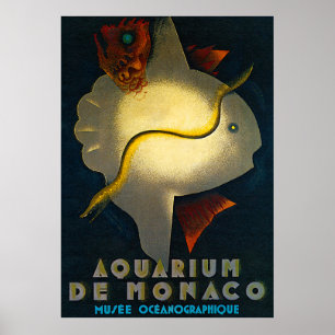 Poster da propaganda do de Monaco do aquário