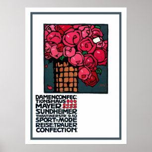 Poster da propaganda do vintage: Rosas - Ludwig