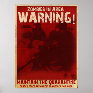 Poster da quarentena do zombi