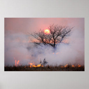 Poster da queimadura da pradaria de Kansas das