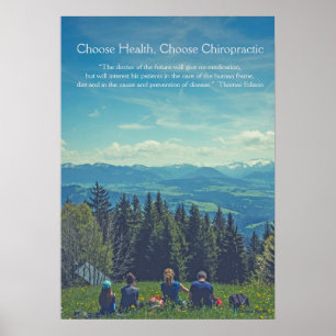 Poster da quiroterapia do piquenique da família