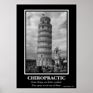 Poster da quiroterapia - torre inclinada de Pisa