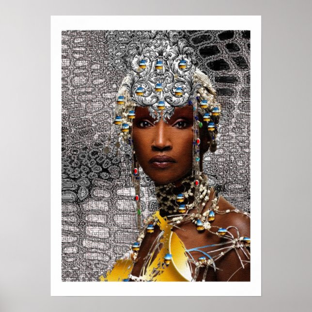 Poster da Rainha Tribal Africana (Frente)