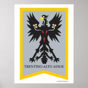 Poster da região de Adige Italia do alto de
