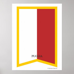 Poster da região de Puglia Apuglia Italia