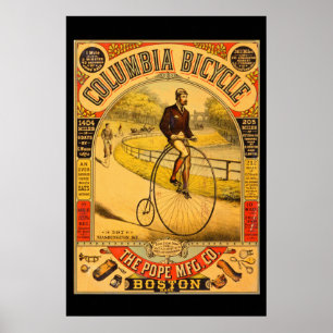 Poster da reprodução da bicicleta 36 x 24 de