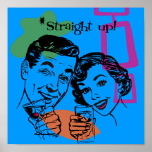 Poster da Retro da década de 1950 - Arte original 