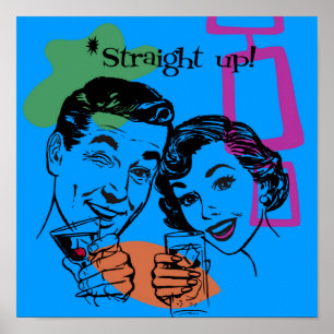 Poster da Retro da década de 1950 - Arte original