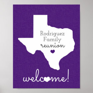 Poster da Reunião Familiar do Estado Roxo do Texas