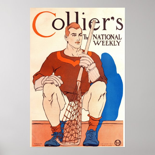 Poster da revista Collier de 1909, LaCrosse (Frente)
