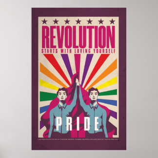 Poster da Revolução do Orgulho Vintage
