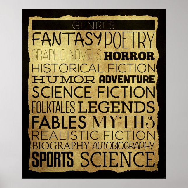 Poster da sala de aula do gênero de biblioteca (Frente)