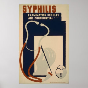Poster da saúde de WPA do vintage da sífilis