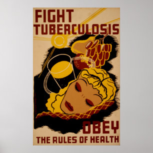 Poster da saúde de WPA do vintage da tuberculose