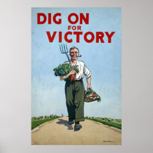 Poster da segunda guerra mundial - escavação par