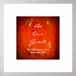 Poster da senha de WIFI do quarto de hóspedes