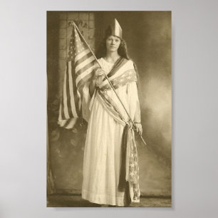 poster da senhora do liberity do sufrágio