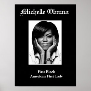 Poster da SENHORA do PRETO de MICHELLE OBAMA