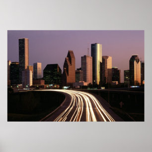 Poster da skyline da cidade de Houston de 8,99