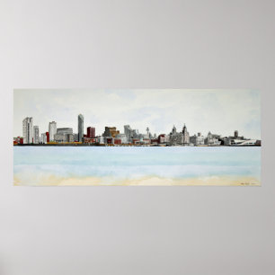 Poster da skyline de Liverpool