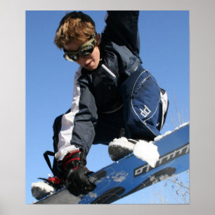 Poster da snowboarding do adolescente