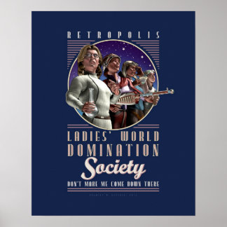 Poster da Sociedade Mundial de Dominação (16x20")