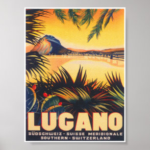 Poster da Suiça de Lugano