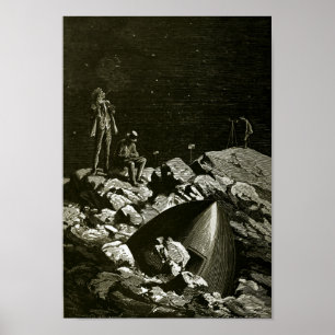 Póster Da terra à lua pela arte 2 de Jules Vern