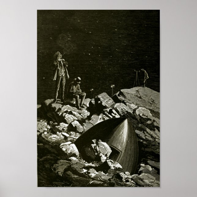 Póster Da Terra à Lua por Jules Vern art 2 (Frente)