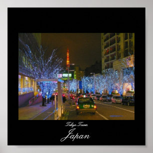 Poster da torre de Tokyo em Japão