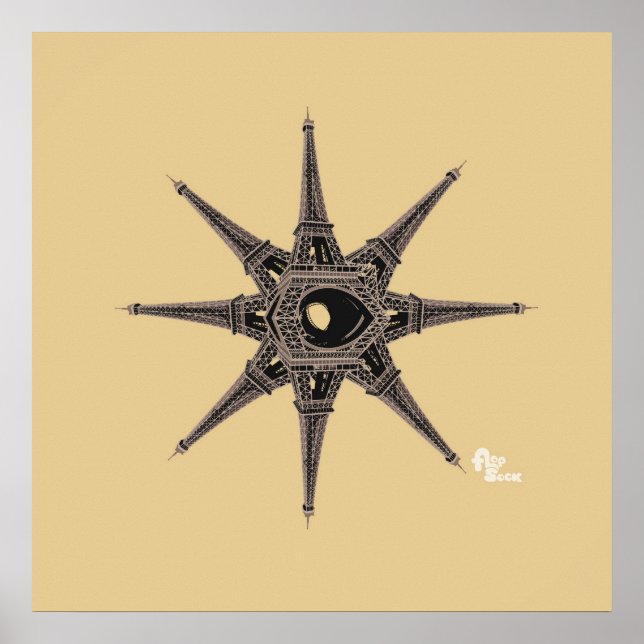 Poster da Torre Eiffel (Frente)