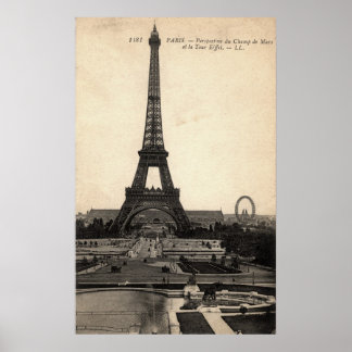 Poster da Torre Eiffel Vintage de 1900