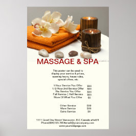 Poster da Vela Salon Candle da Bela Massagem Spa