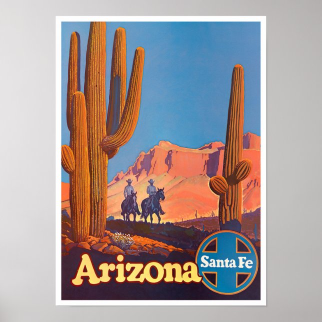 poster da viagens vintage arizona (Frente)