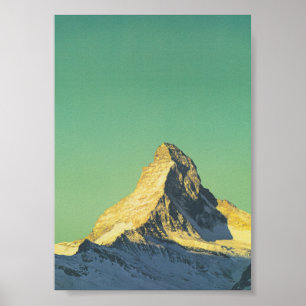 Poster da Viagens vintage da Suiça Matterhorn