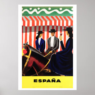 Poster da Viagens vintage Espana Restaurada