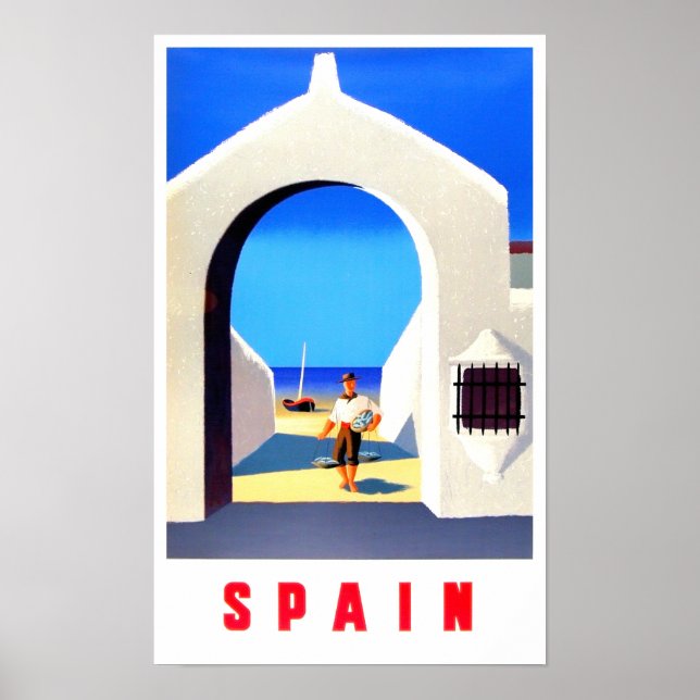poster da viagens vintage espanha (Frente)